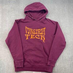 Virginia Tech Hookies Mens Medium Maroon Hoodie Psychedelic Upscale Apparel